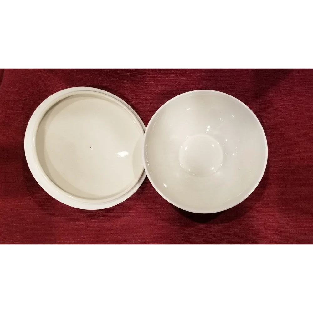 Rare Vintage Johann Feltmann Bavaria Covered Porcelain Bowl Candy Dish 6
